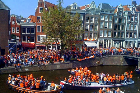 Koningsdag in Amsterdam