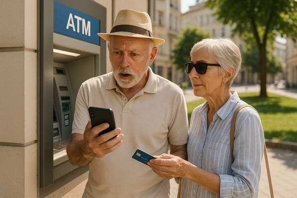 Detail opname geld uit automaat
