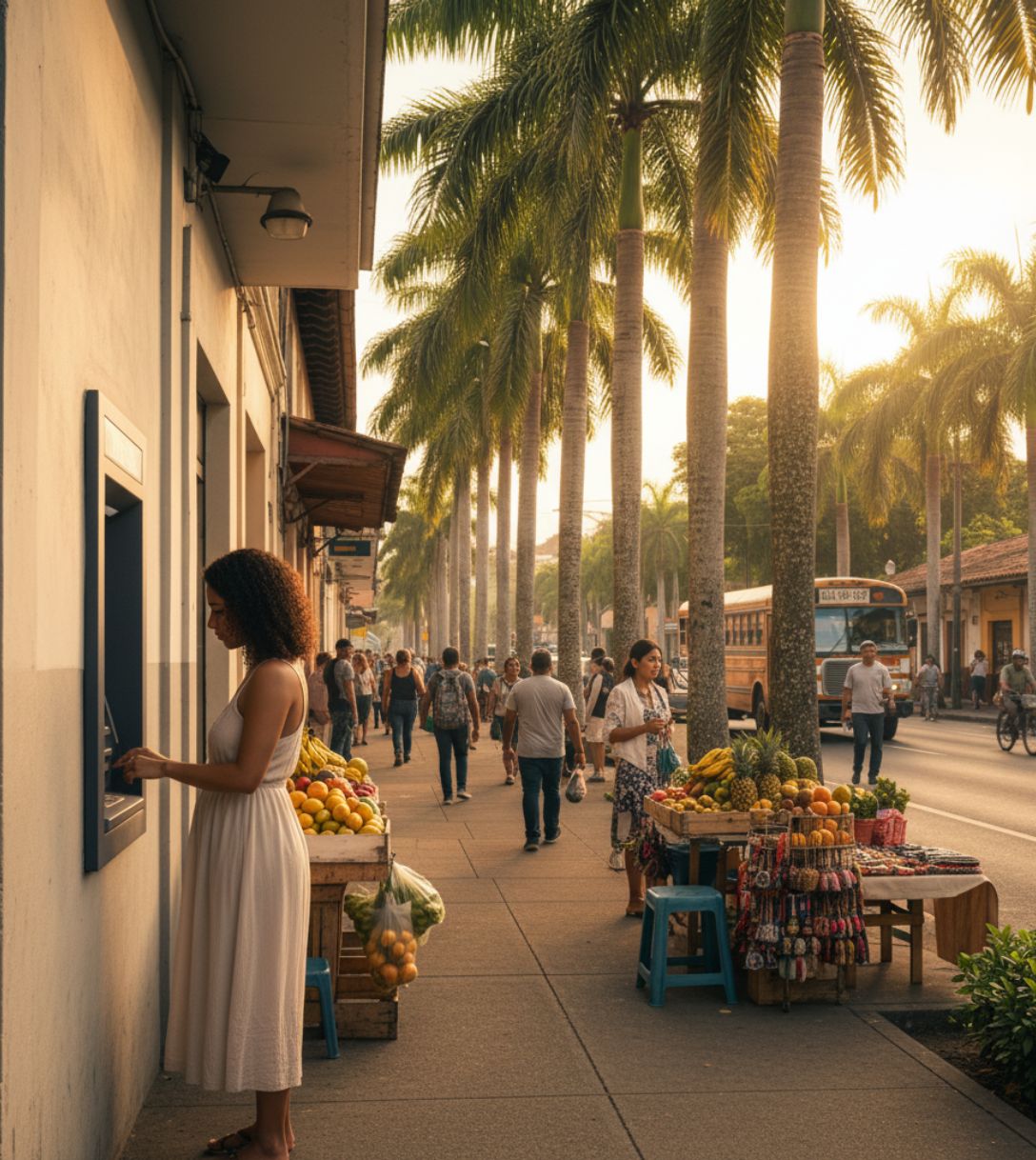 Pinautomaat in Costa Rica