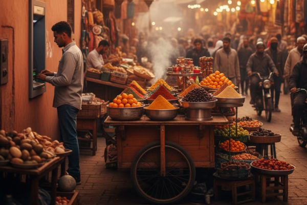 Pinnen en contant geld opnemen in Marokko