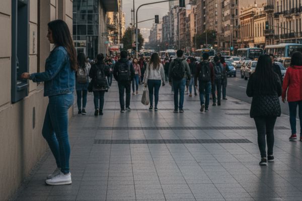 Pinnen bij een geldautomaat in Chili