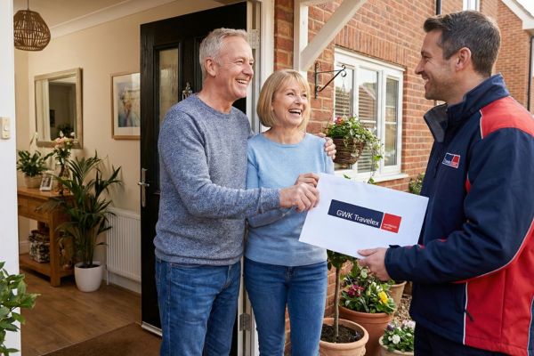 Persoon pint bij een geldautomaat in Japan