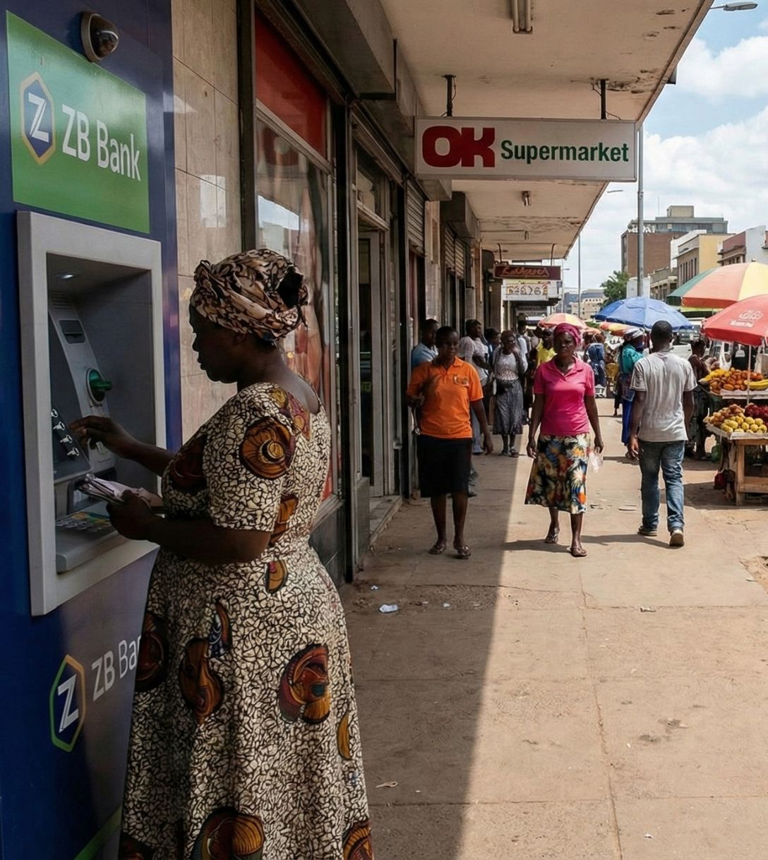 Pinnen en betalen met contant geld in Zimbabwe