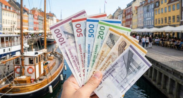 Deense kroon DKK biljetten