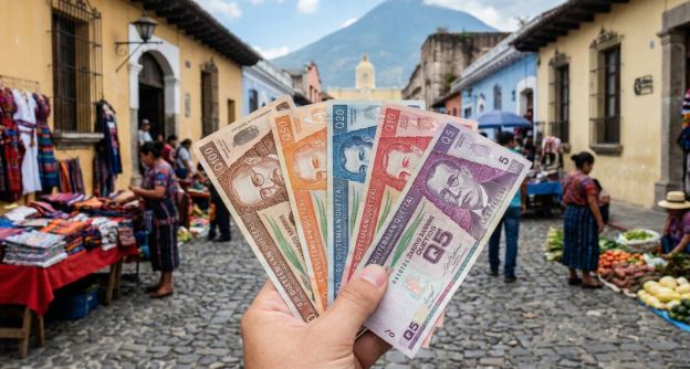 Guatemalteekse quetzal GTQ biljetten