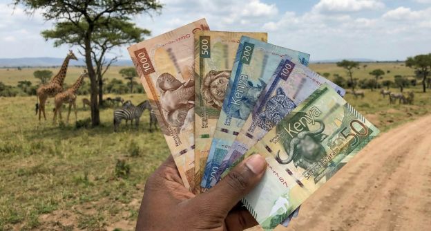 Keniaanse shilling KES biljetten