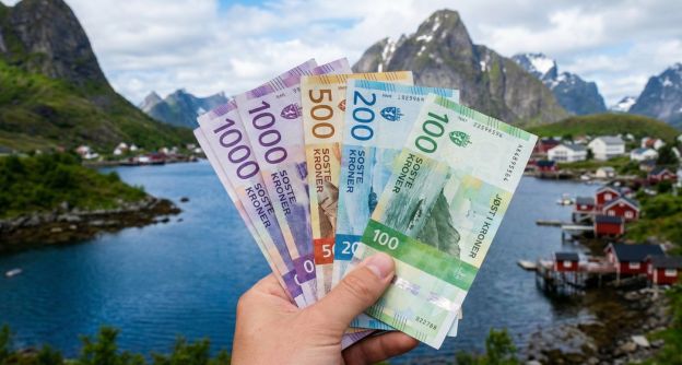 Noorse kronen NOK biljetten