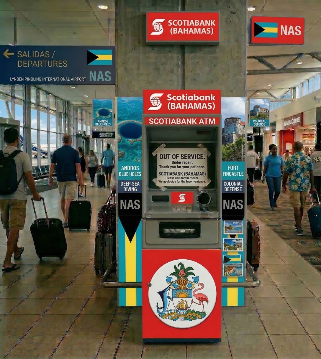 Pinstoring op de Bahama's